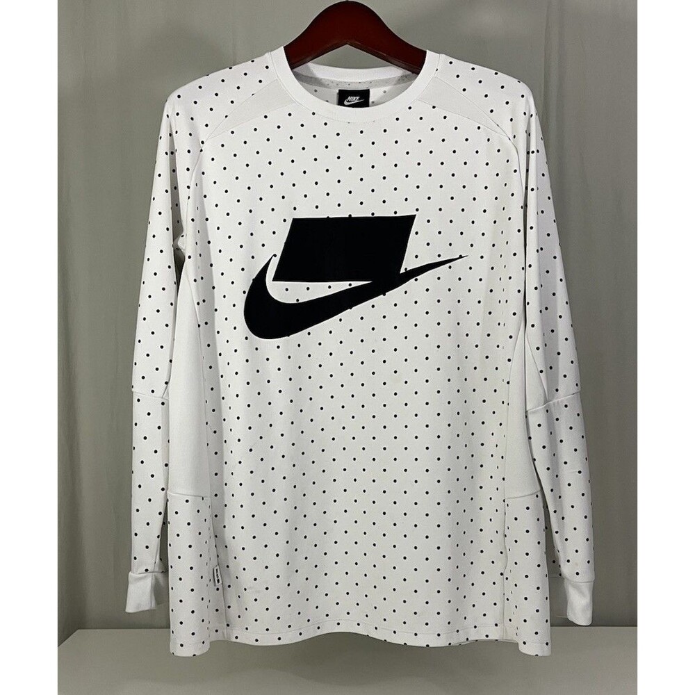 Nike Sportswear Shirt NSW Crew Neck Long Sleeve Mens Sz L Polka Dot Streetwear
